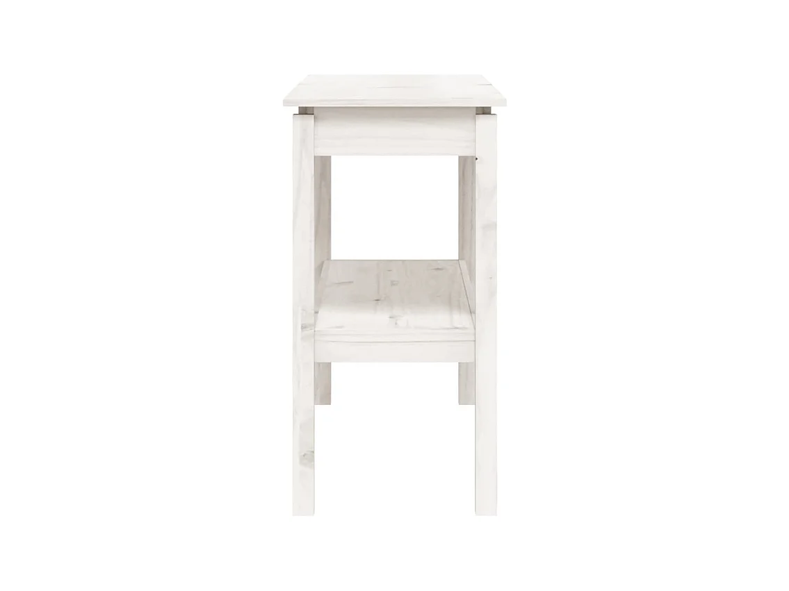 Konsolentisch,Flurtisch Weiß 110x40x75 cm Massivholz Kiefer -gkd756015