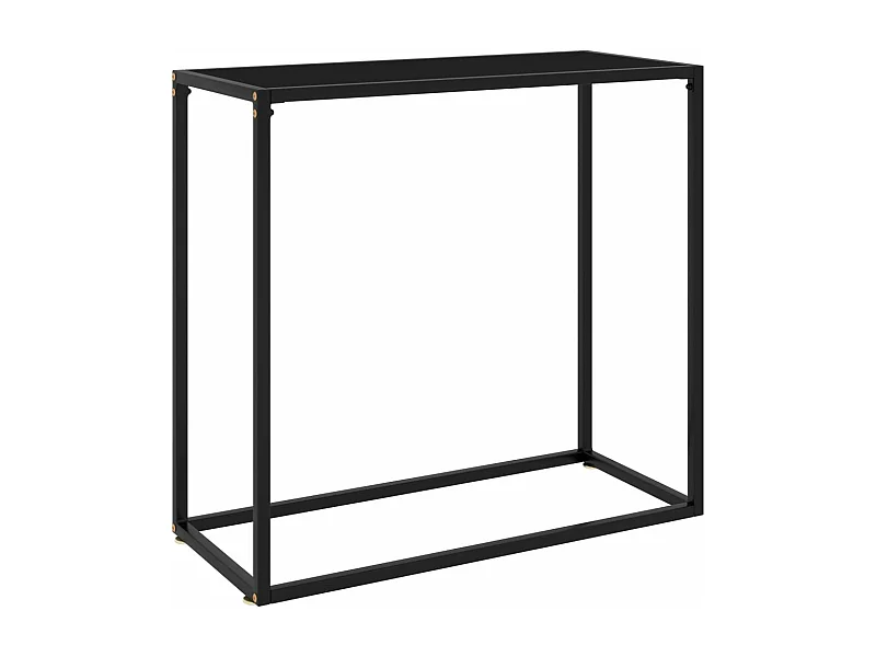 Table console Noir 80x35x75 cm Verre trempé GHR41002