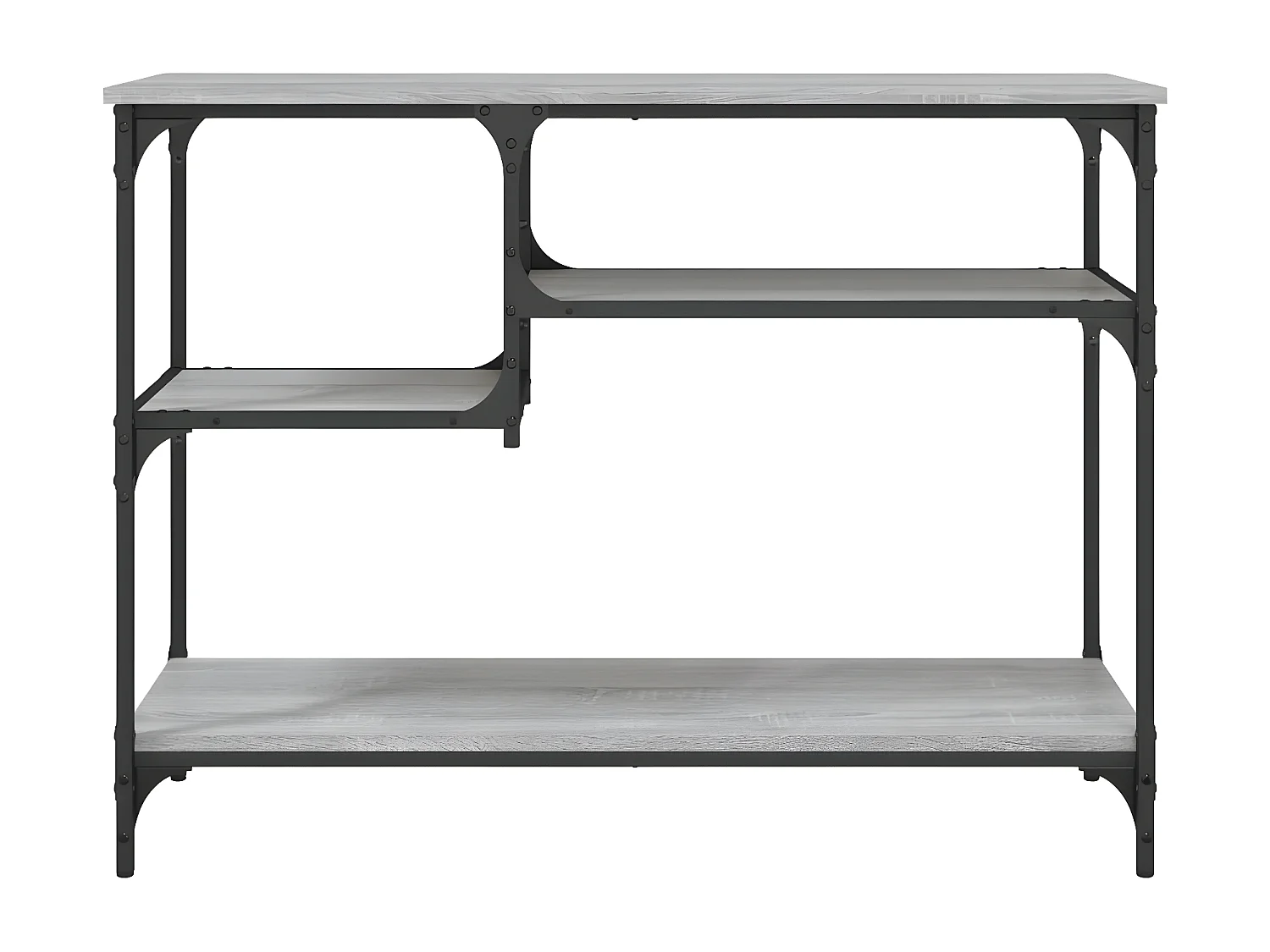 Mesa consola con estantes gris Sonoma 100x35x75 cm ES272062