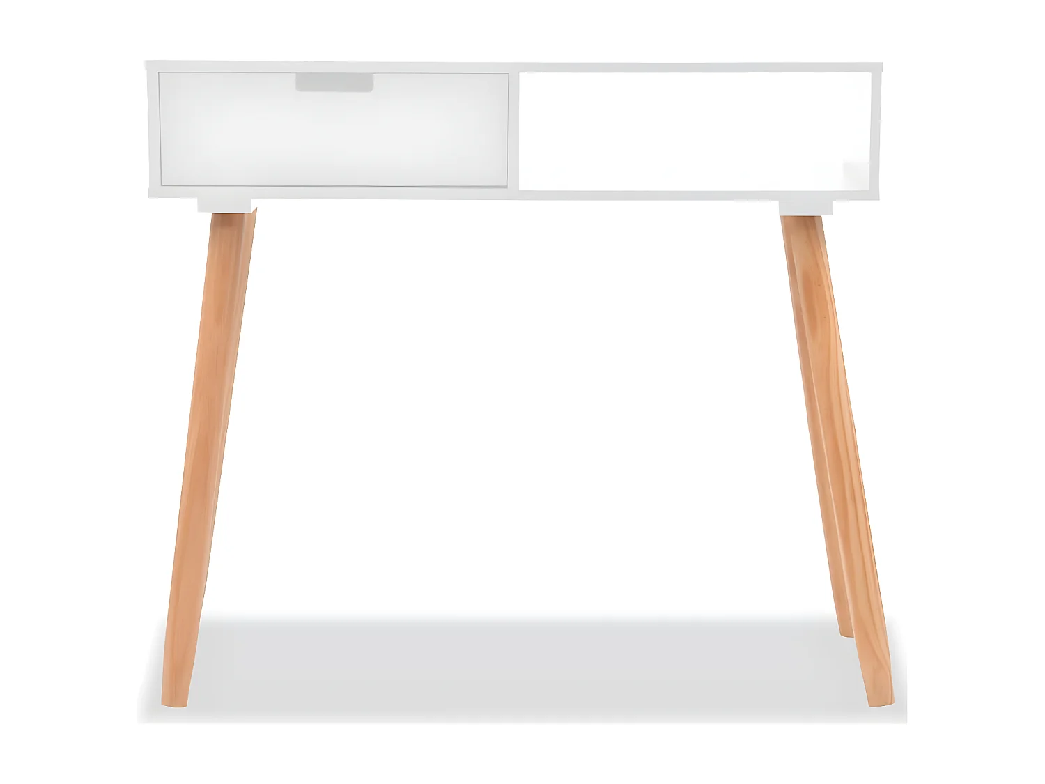 Table console Bois de pin massif 80 x 30 x 72 cm Blanc GHR62485