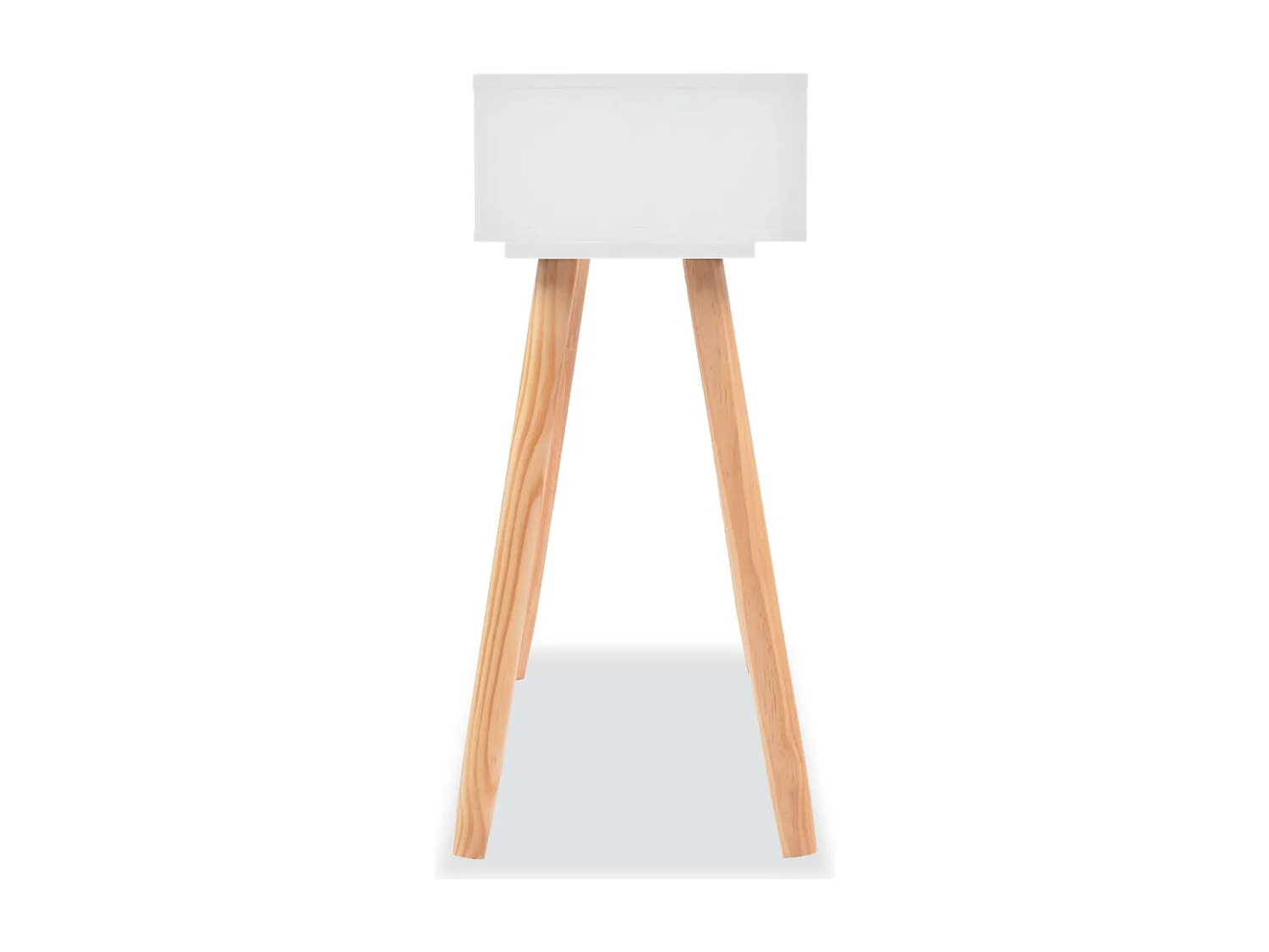 Table console Bois de pin massif 80 x 30 x 72 cm Blanc GHR62485