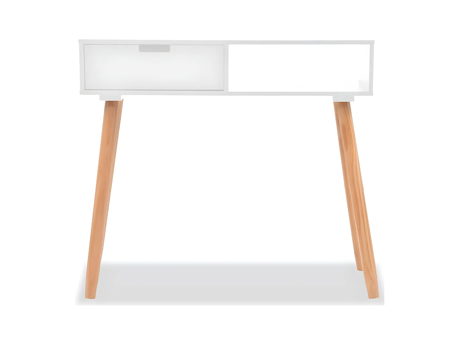 Konsolentisch,Flurtisch Kiefernholz Massiv 80 x 30 x 72 cm Weiß -gkd81187