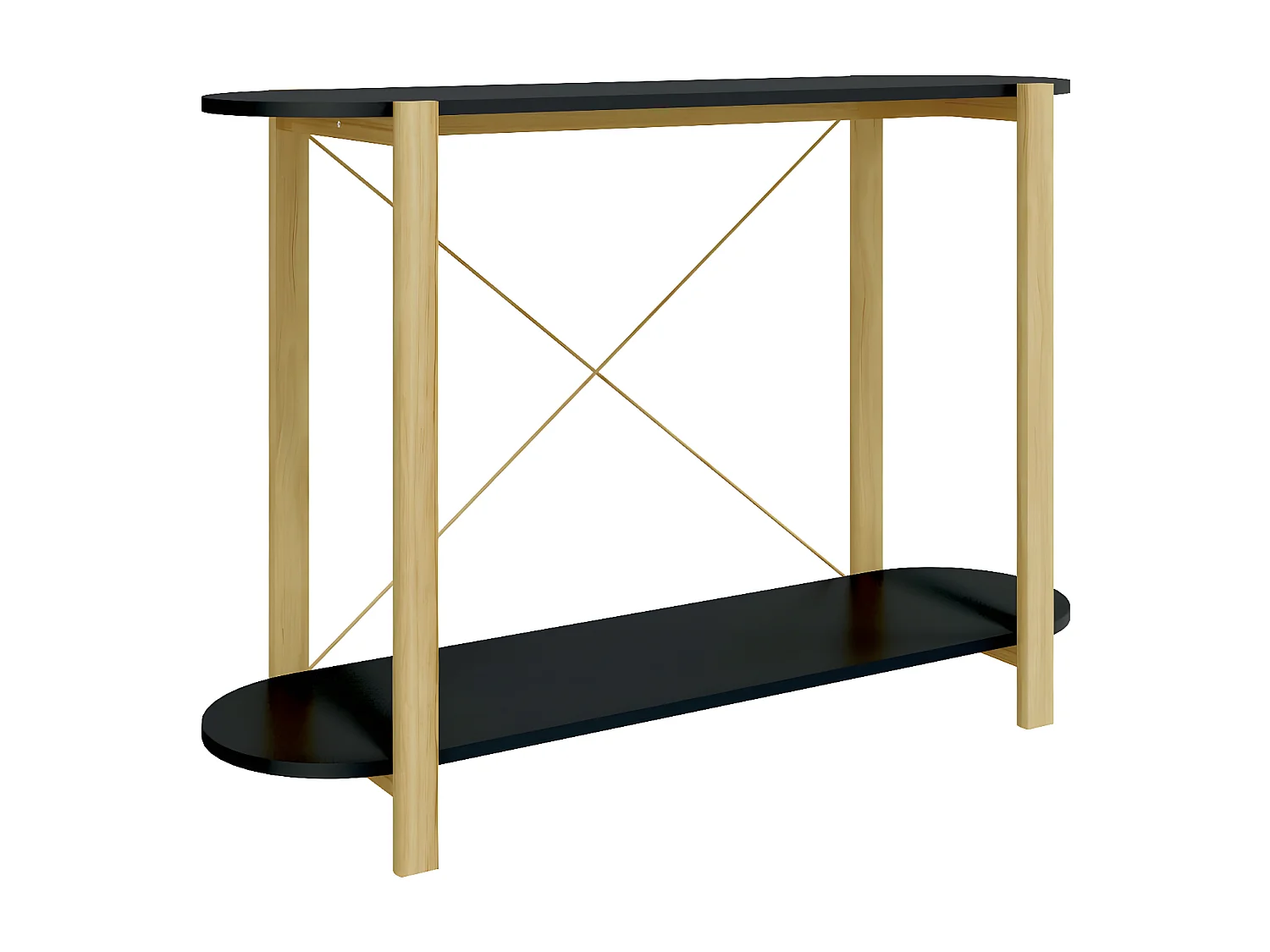 Table console Noir 110x38x75 cm Bois d'ingénierie GHR17101