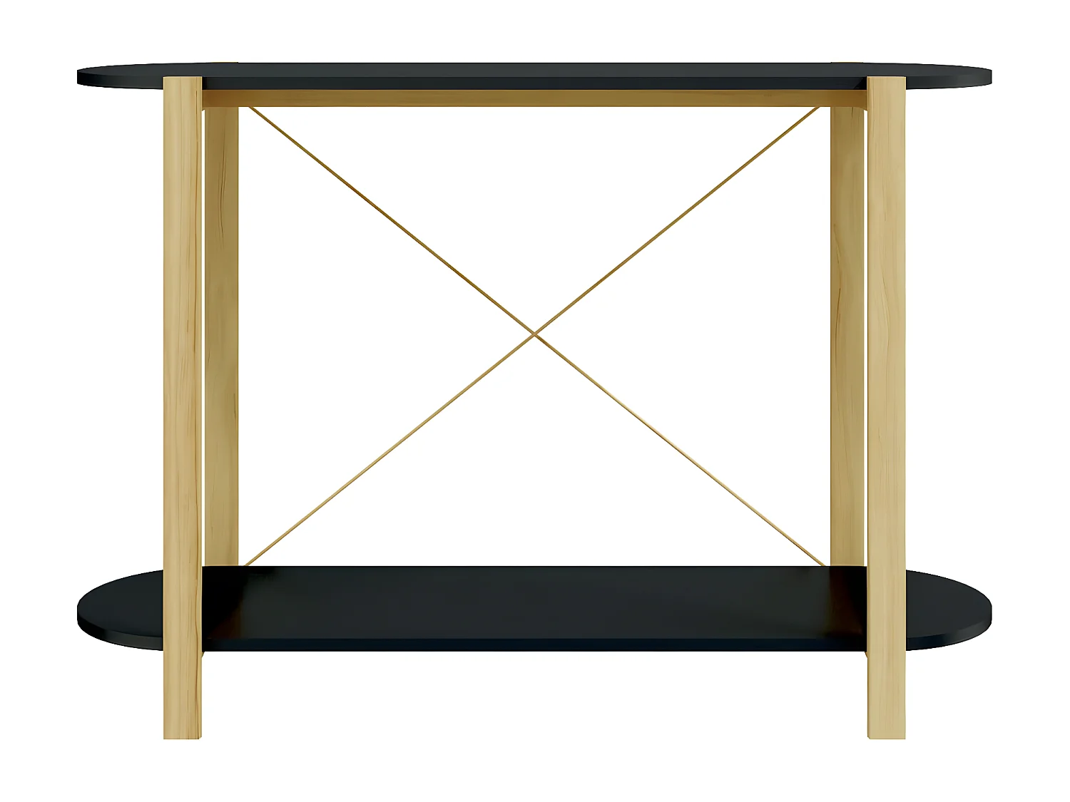 Table console Noir 110x38x75 cm Bois d'ingénierie GHR17101