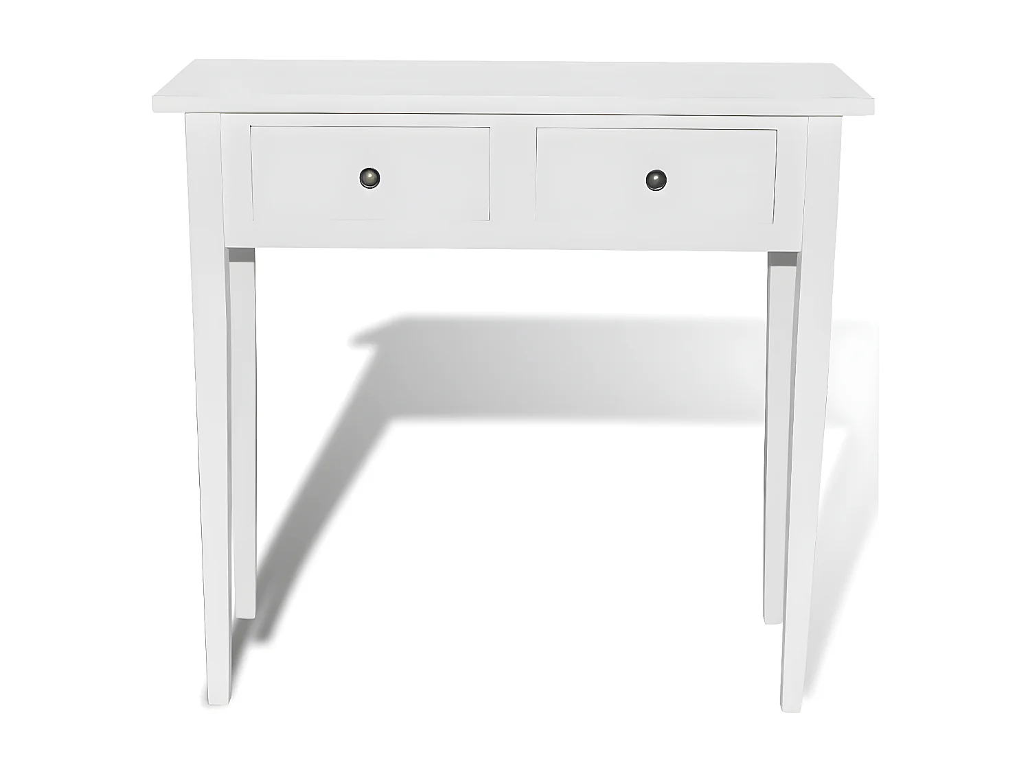 Table de console et coiffeuse avec 2 tiroirs Blanc GHR90191