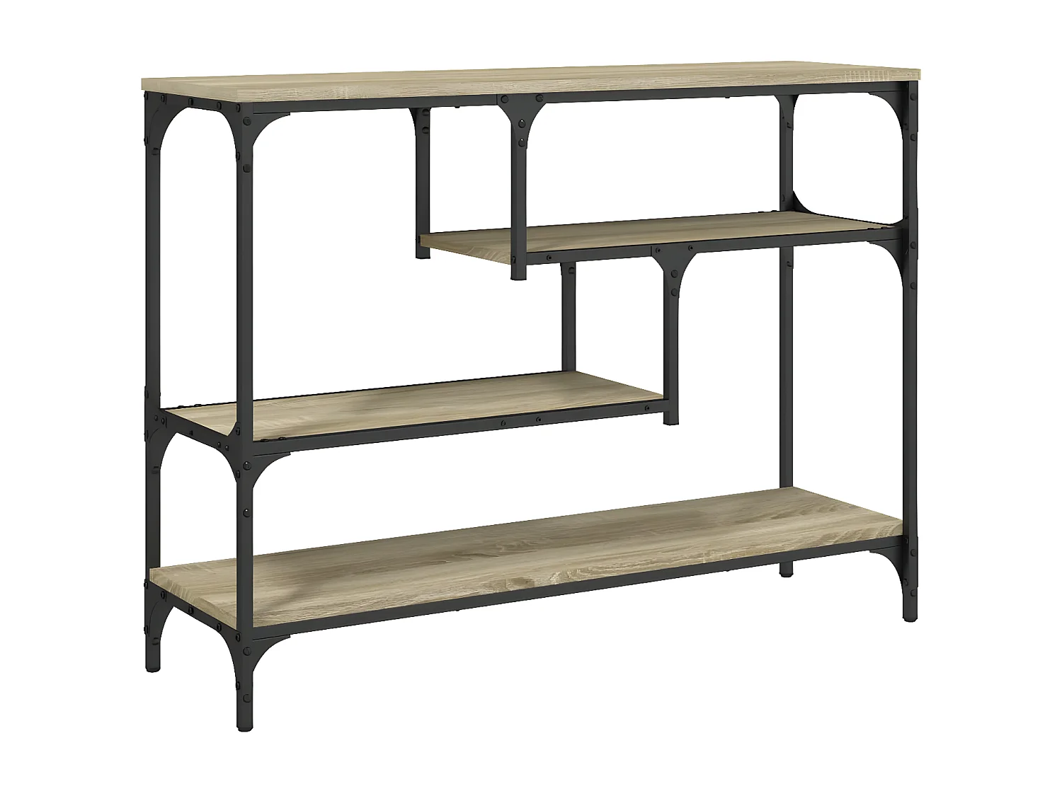 Table console chêne sonoma 100x30x75 cm bois d'ingénierie GHR24753