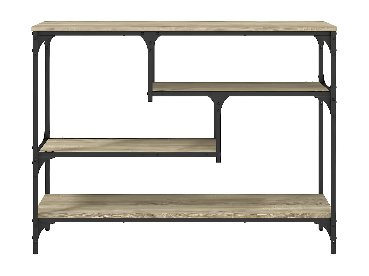 Table console chêne sonoma 100x30x75 cm bois d'ingénierie GHR24753