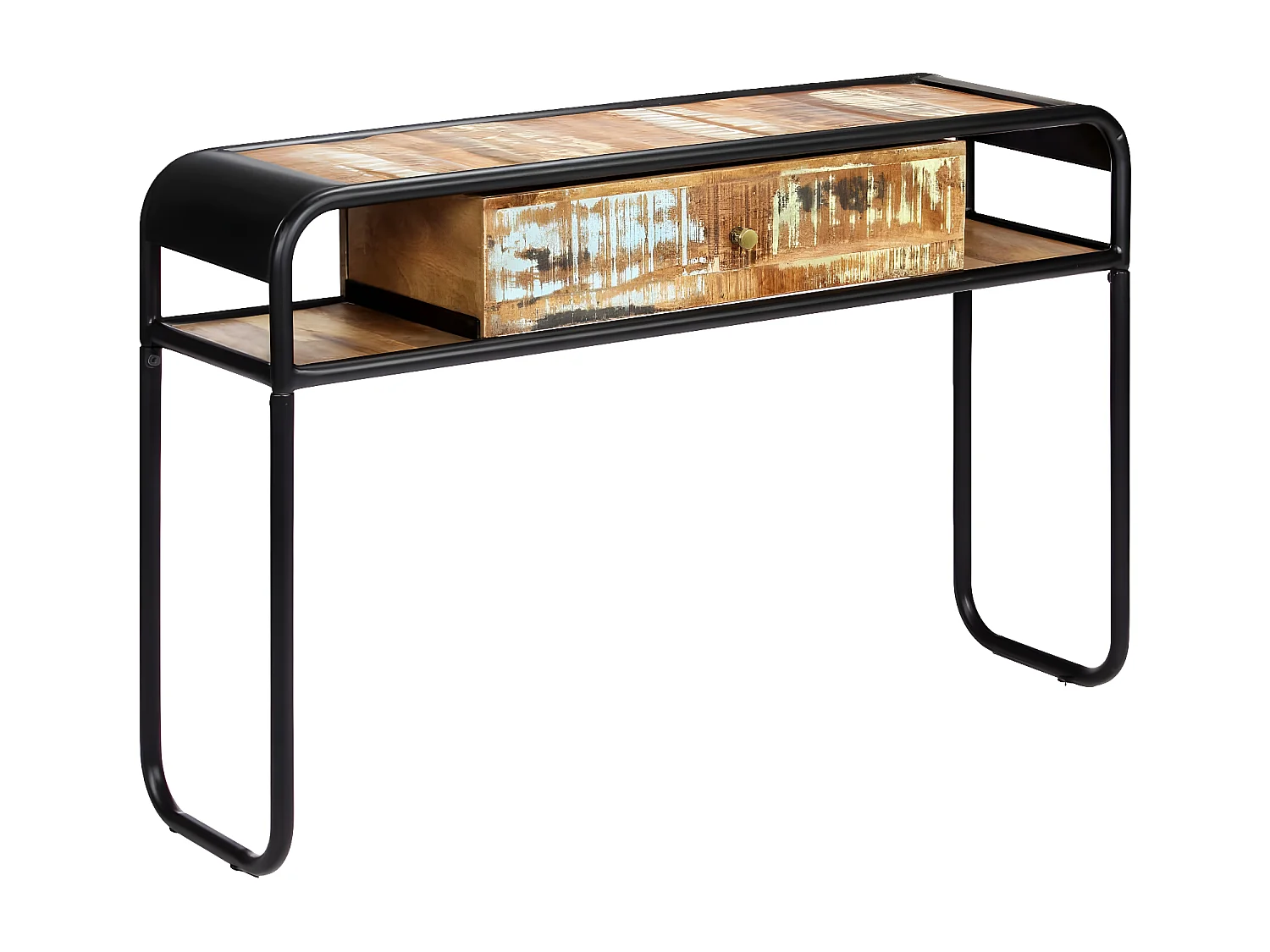 Konsolentisch,Flurtisch 118x30x75 cm Altholz Massiv -gkd254618