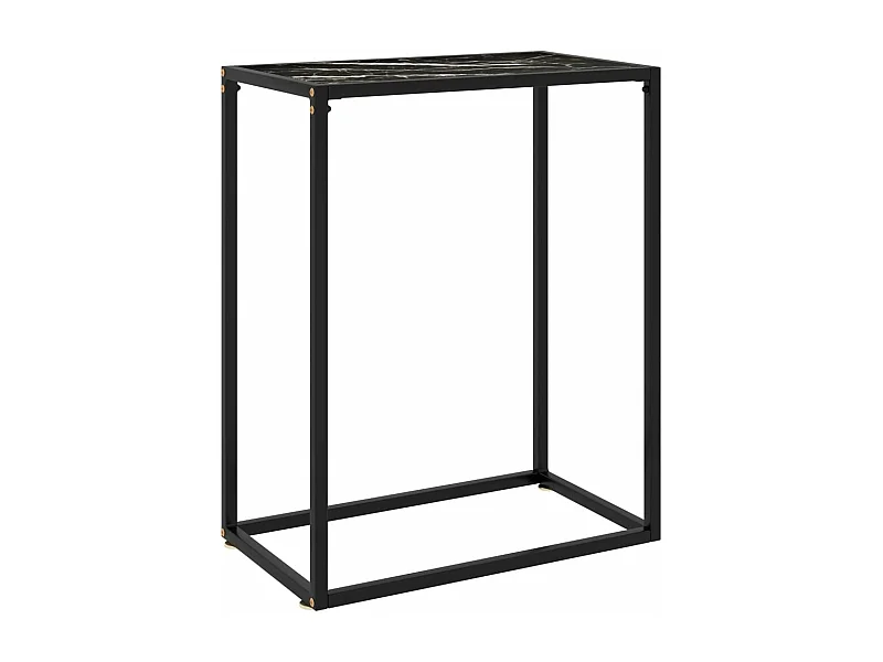 Table console Noir 60x35x75 cm Verre trempé GHR24186