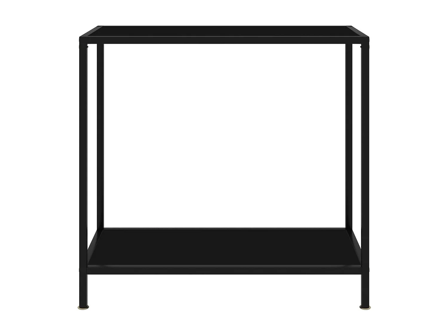 Table console Noir 80x35x75 cm Verre trempé GHR60370