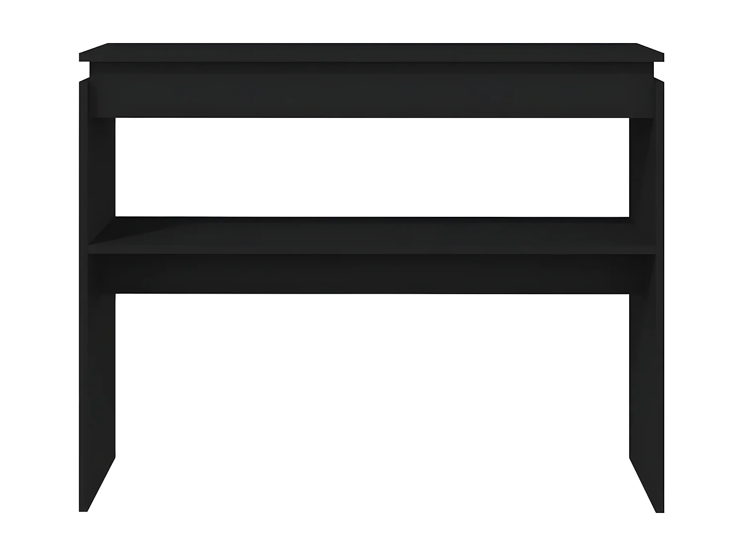 Wandtafel 102x30x80 cm bewerkt hout zwart NL822705