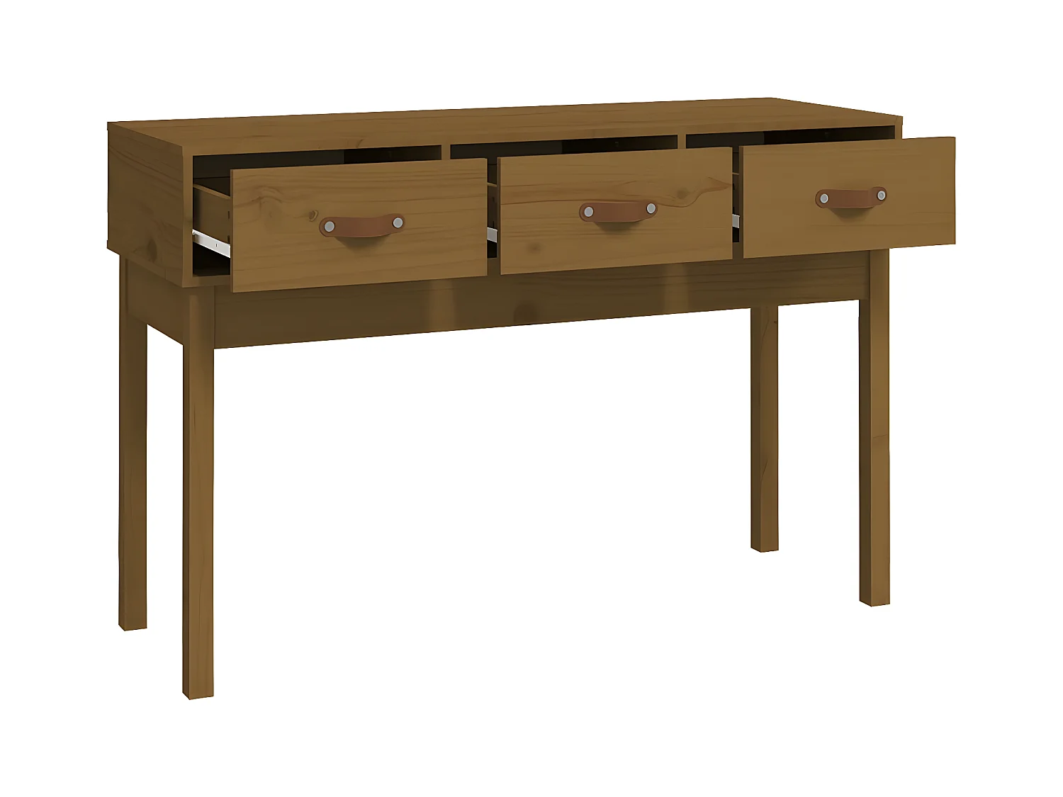 Table console Marron miel 114x40x75 cm Bois massif de pin GHR30254