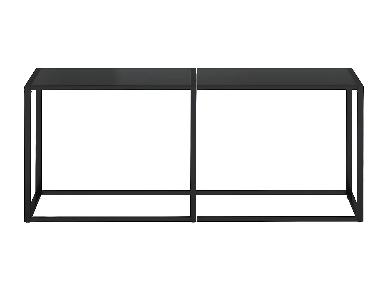 Konsolentisch,Flurtisch Schwarz 180x35x75,5 cm Hartglas -gkd563792