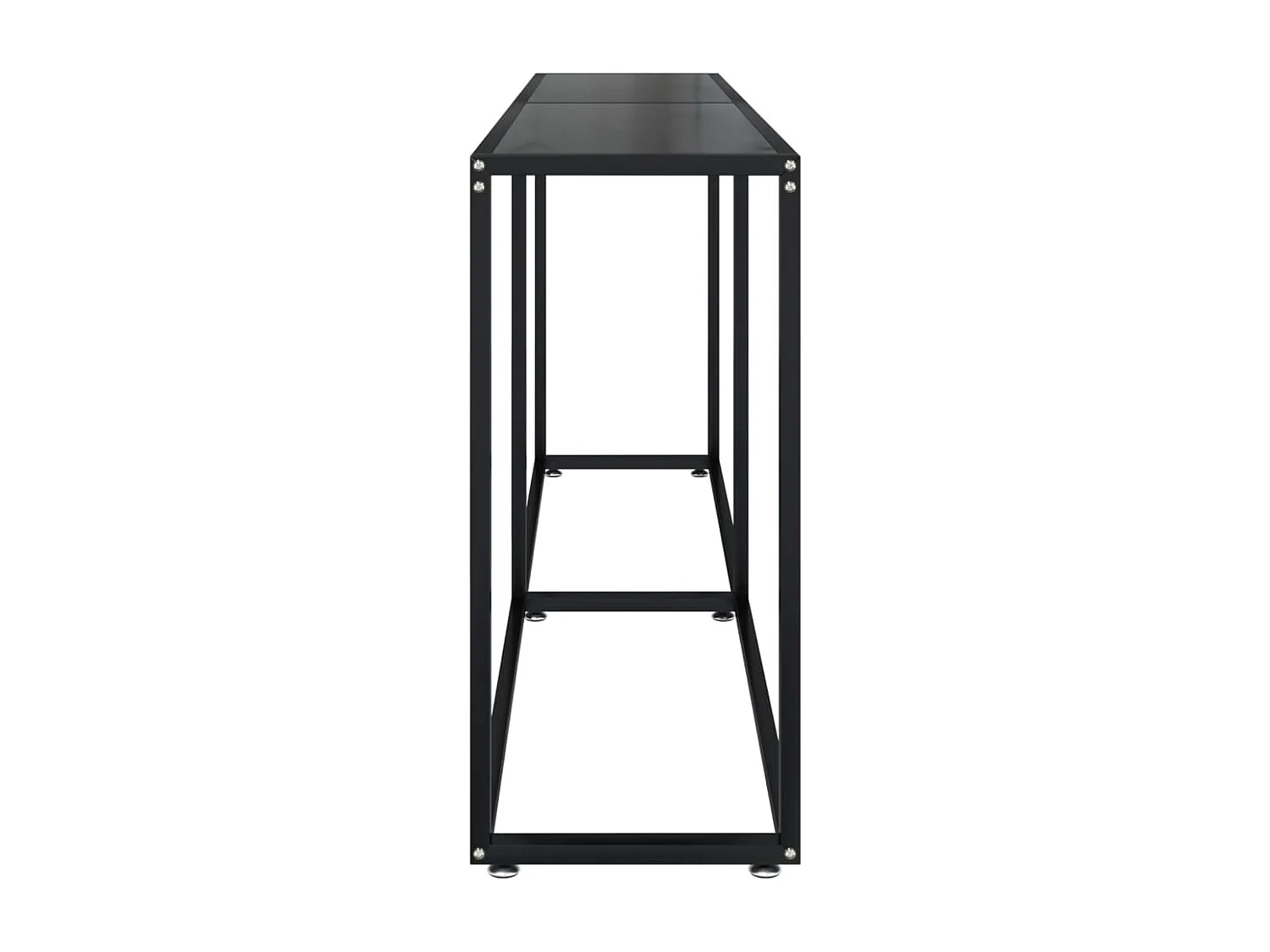 Konsolentisch,Flurtisch Schwarz 180x35x75,5 cm Hartglas -gkd563792