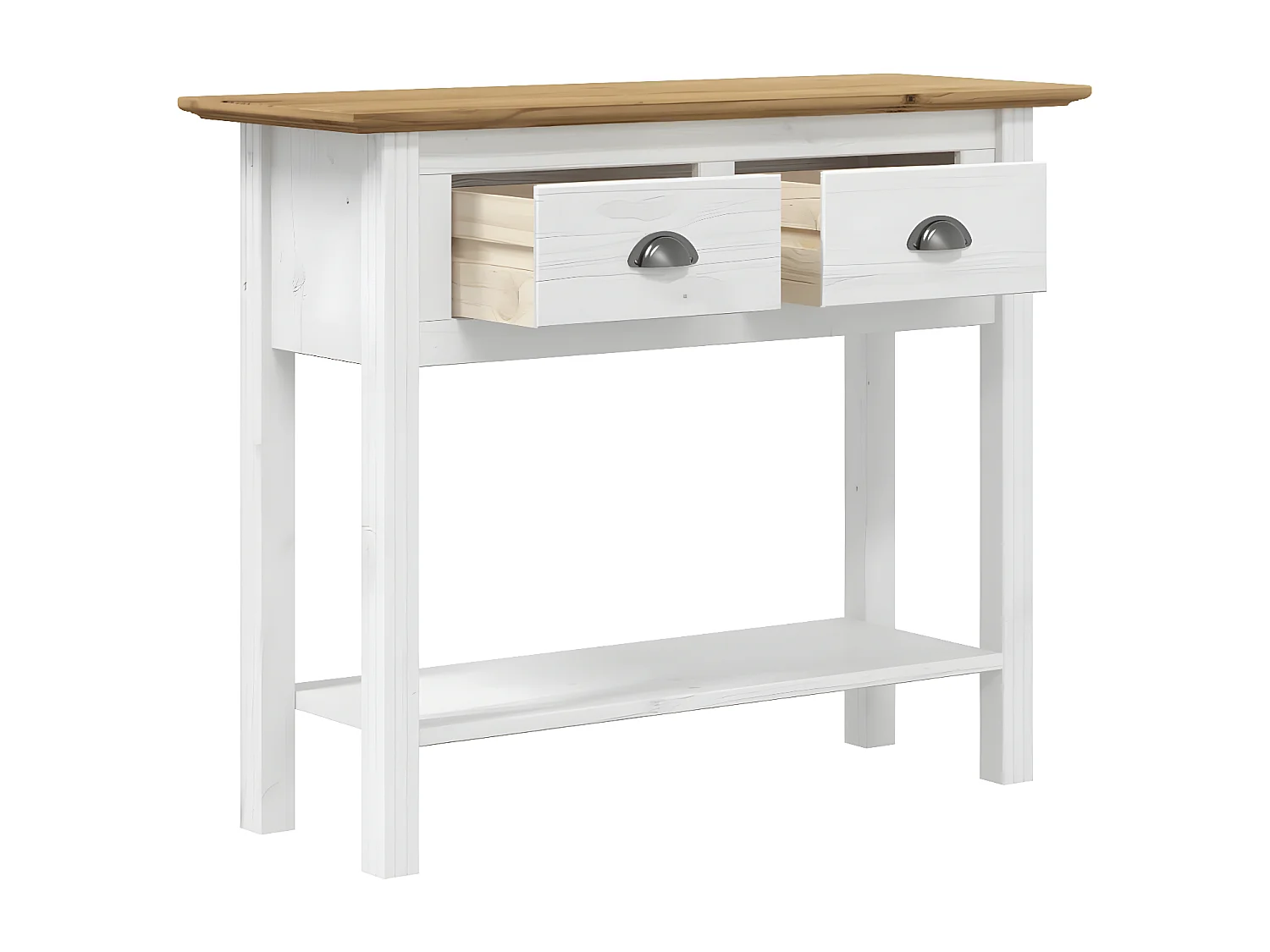 Table console BODO marron 90x34,5x73 cm bois de pin massif GHR90904