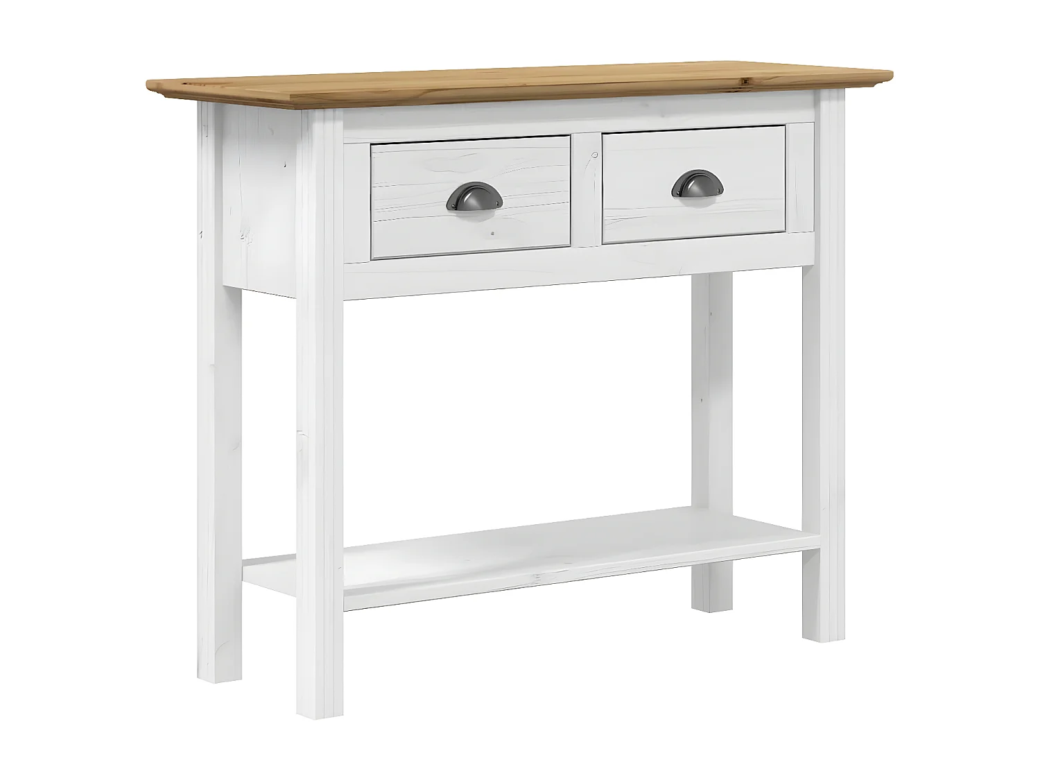 Table console BODO marron 90x34,5x73 cm bois de pin massif GHR90904