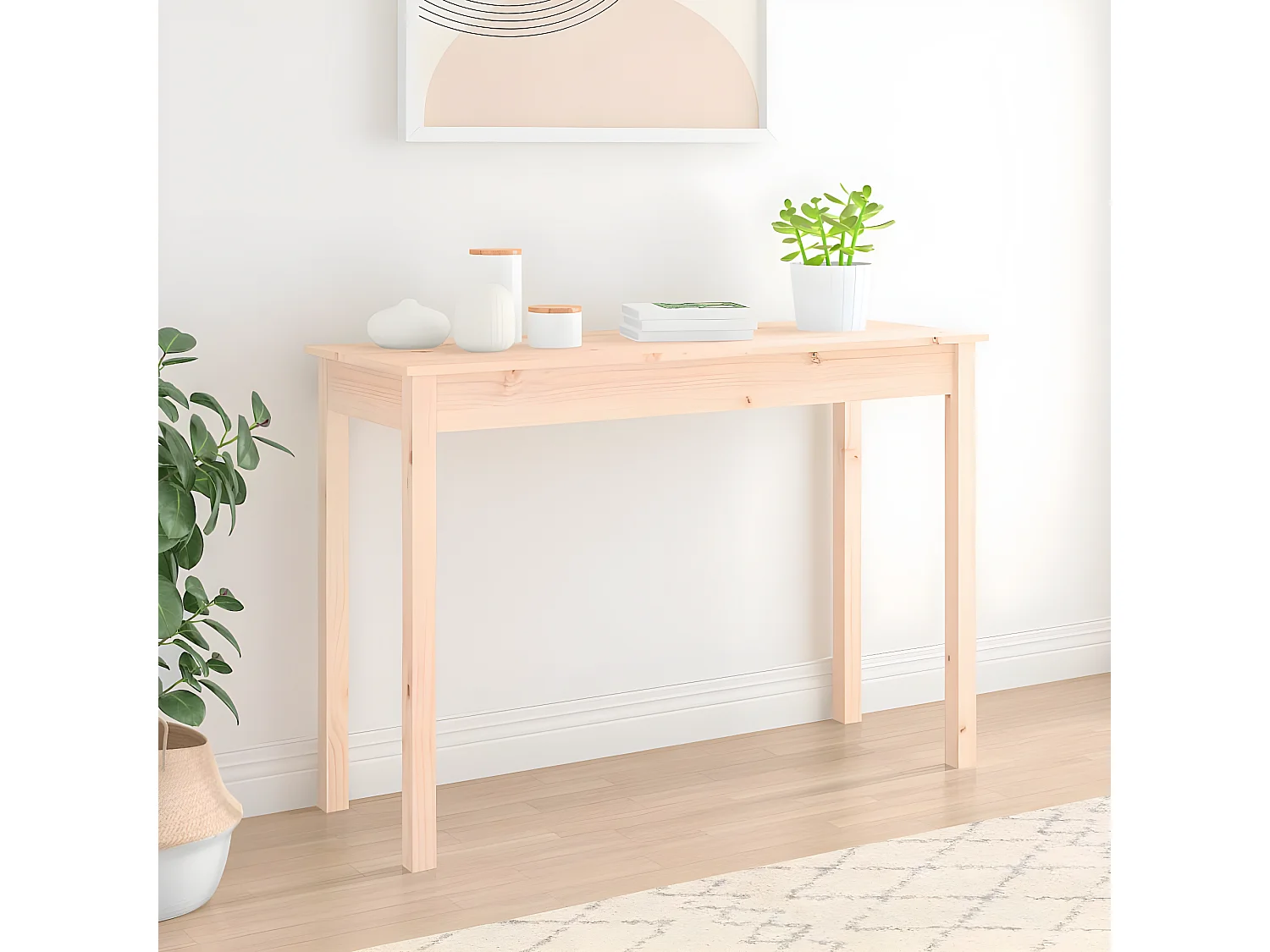 Wandtafel 110x40x75 cm massief grenenhout NL104248