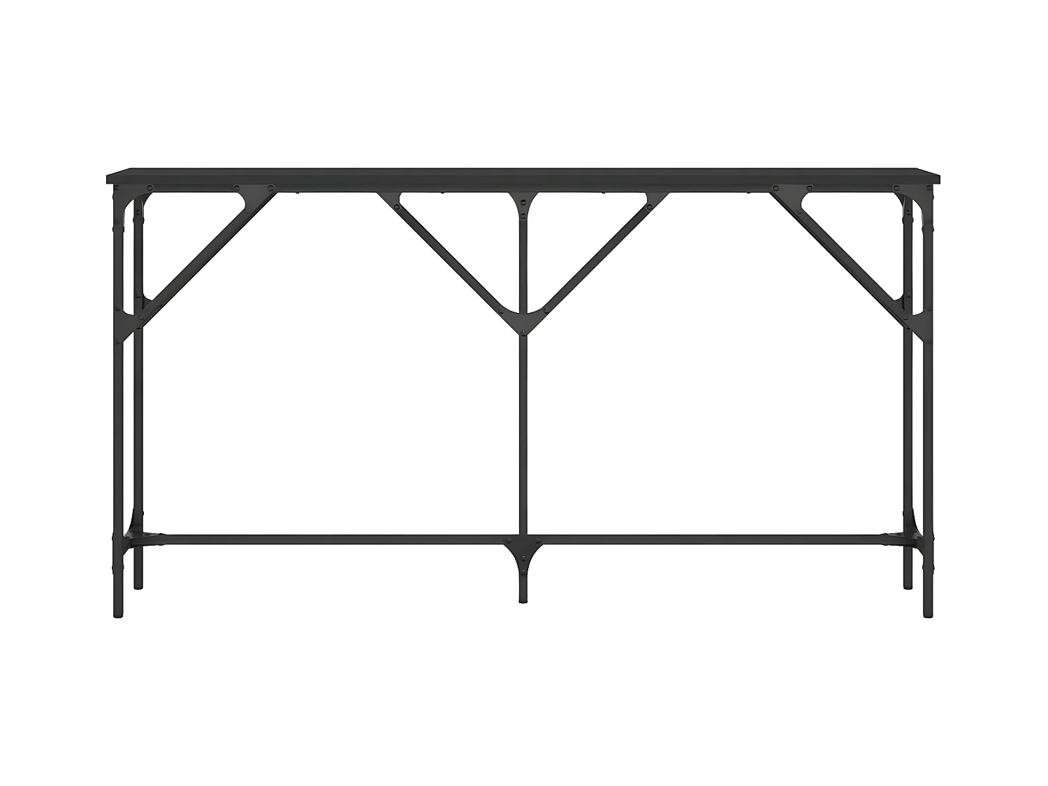 Konsolentisch,Flurtisch Schwarz 140x23x75 cm Holzwerkstoff -gkd792482