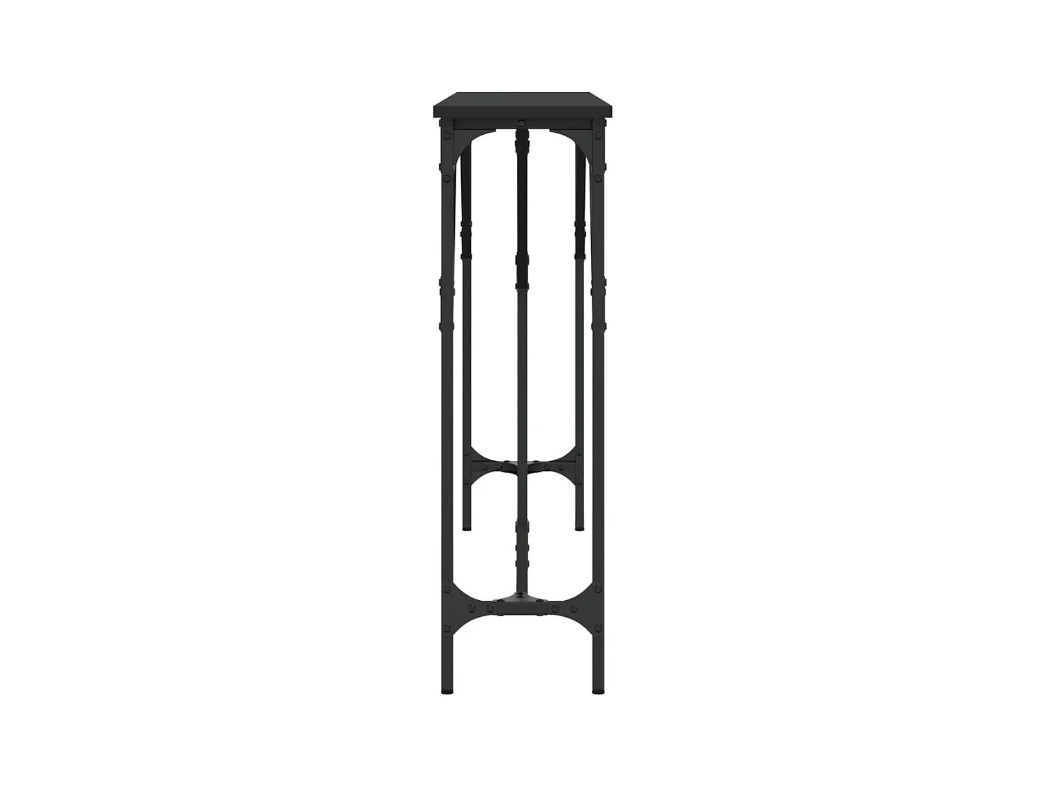 Konsolentisch,Flurtisch Schwarz 140x23x75 cm Holzwerkstoff -gkd792482