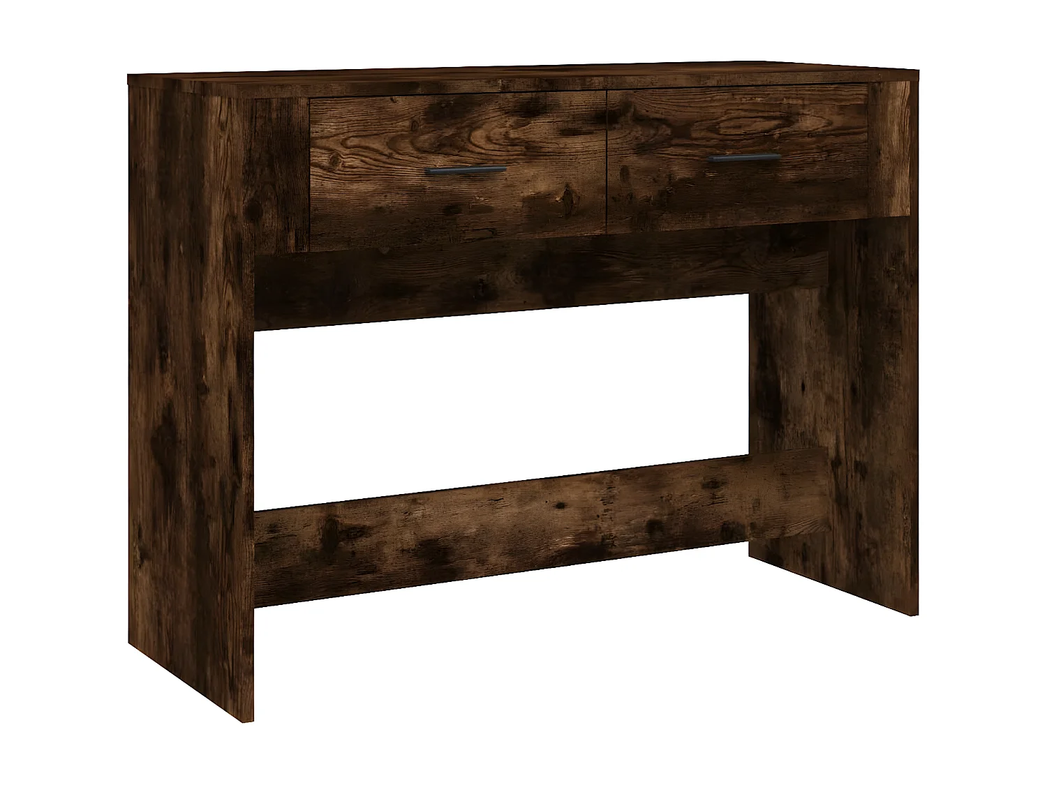 Table console Chêne fumé 100x39x75 cm Bois d'ingénierie GHR95533