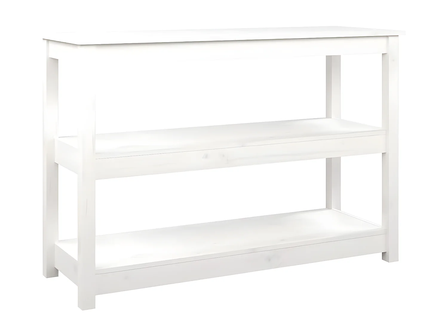 Table console Blanc 110x40x74 cm Bois massif de pin GHR78689
