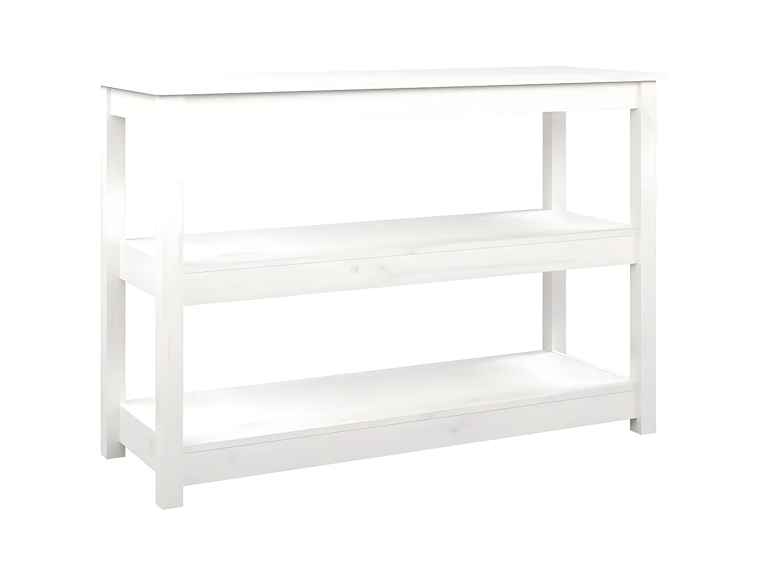 Konsolentisch,Flurtisch Weiß 110x40x74 cm Massivholz Kiefer -gkd207619
