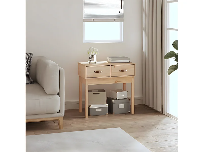 Table console 76,5x40x75 cm Bois massif de pin GHR88592