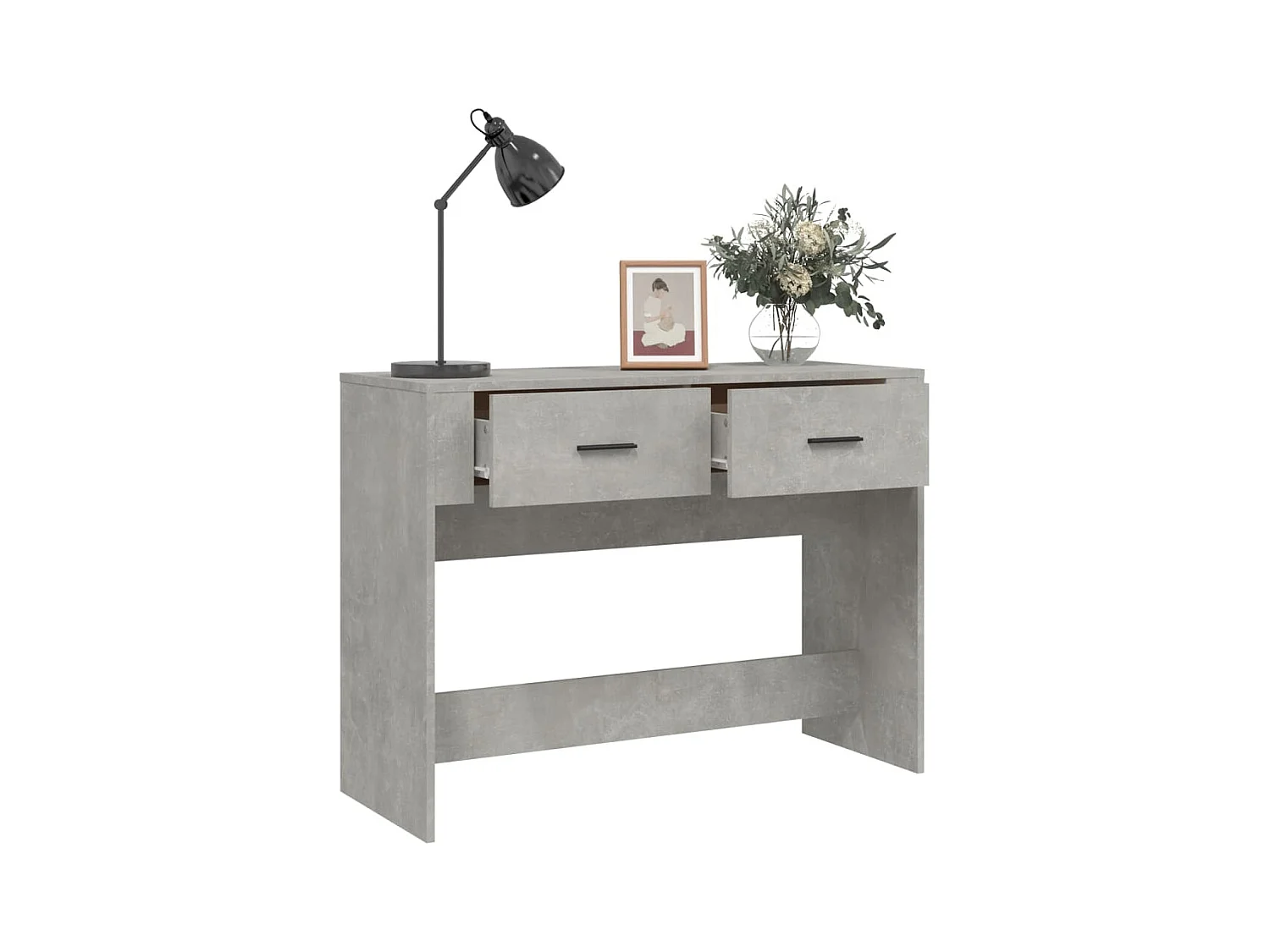 Mesa consola 100x39x75 cm derivados de madeira cinzento-cimento PT611130