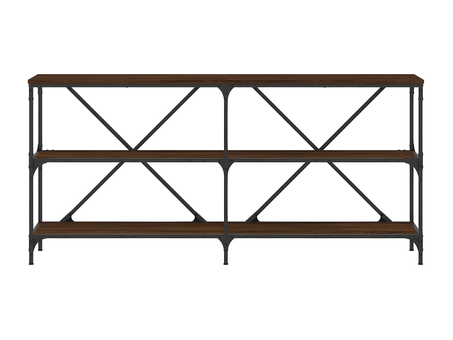 Konsolentisch,Flurtisch Braun Eichen-Optik 160x30x75 cm Holzwerkstoff -gkd682128
