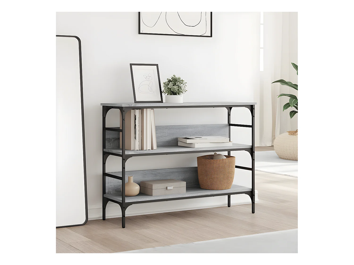 Konsolentisch,Flurtisch Grau Sonoma 100x32x75 cm Holzwerkstoff -gkd279019