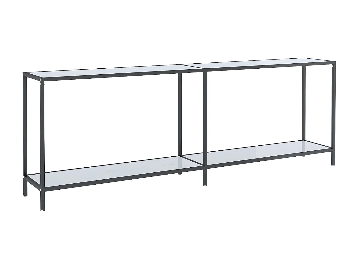 Wandtafel 220x35x75,5 cm gehard glas wit NL950405