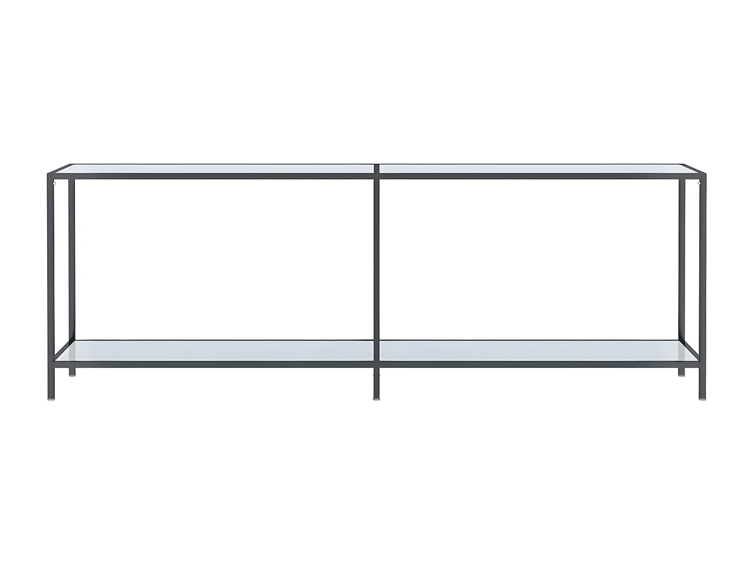 Wandtafel 220x35x75,5 cm gehard glas wit NL950405