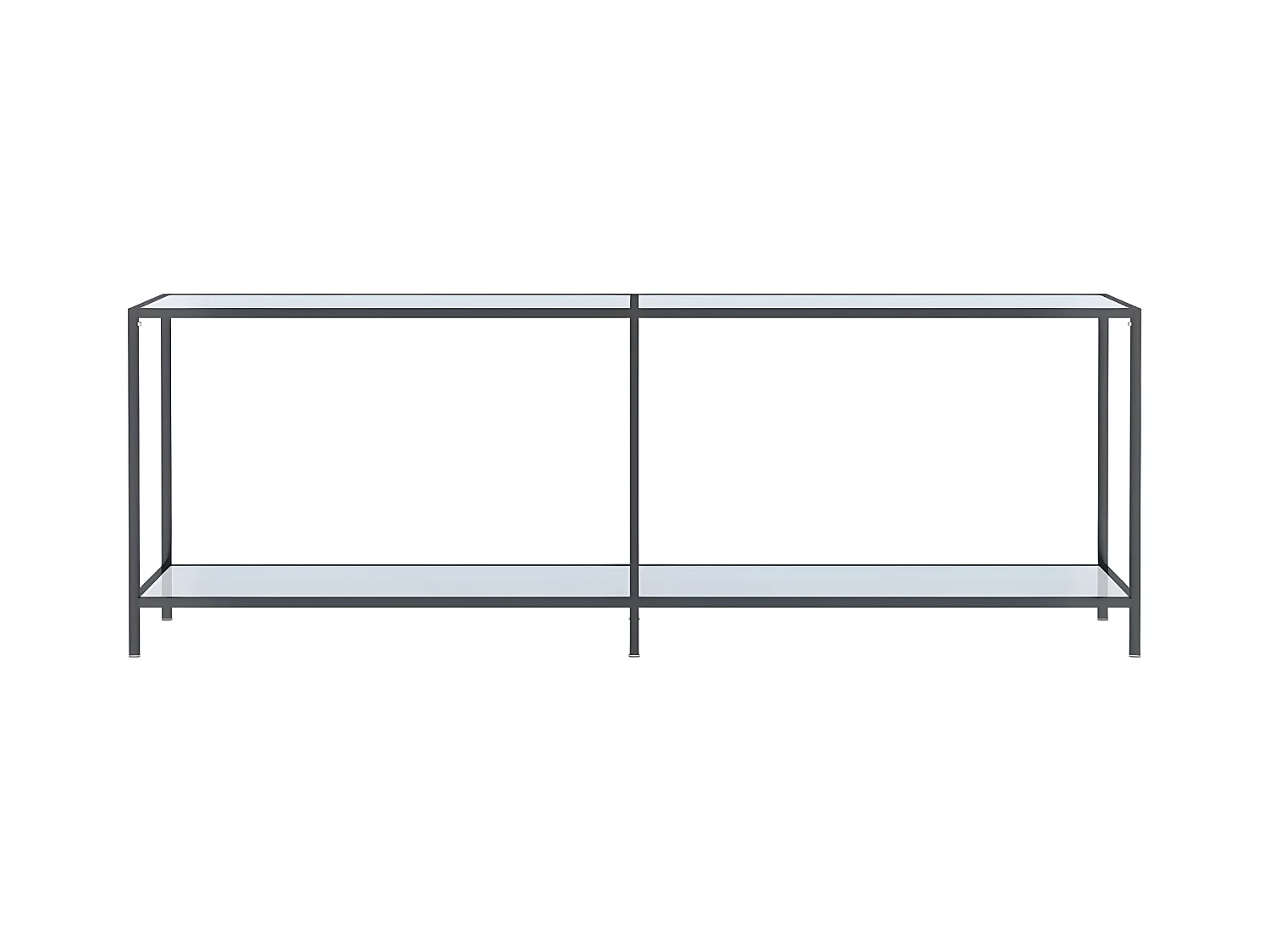 Konsolentisch,Flurtisch Weiß 220x35x75,5 cm Hartglas -gkd110589