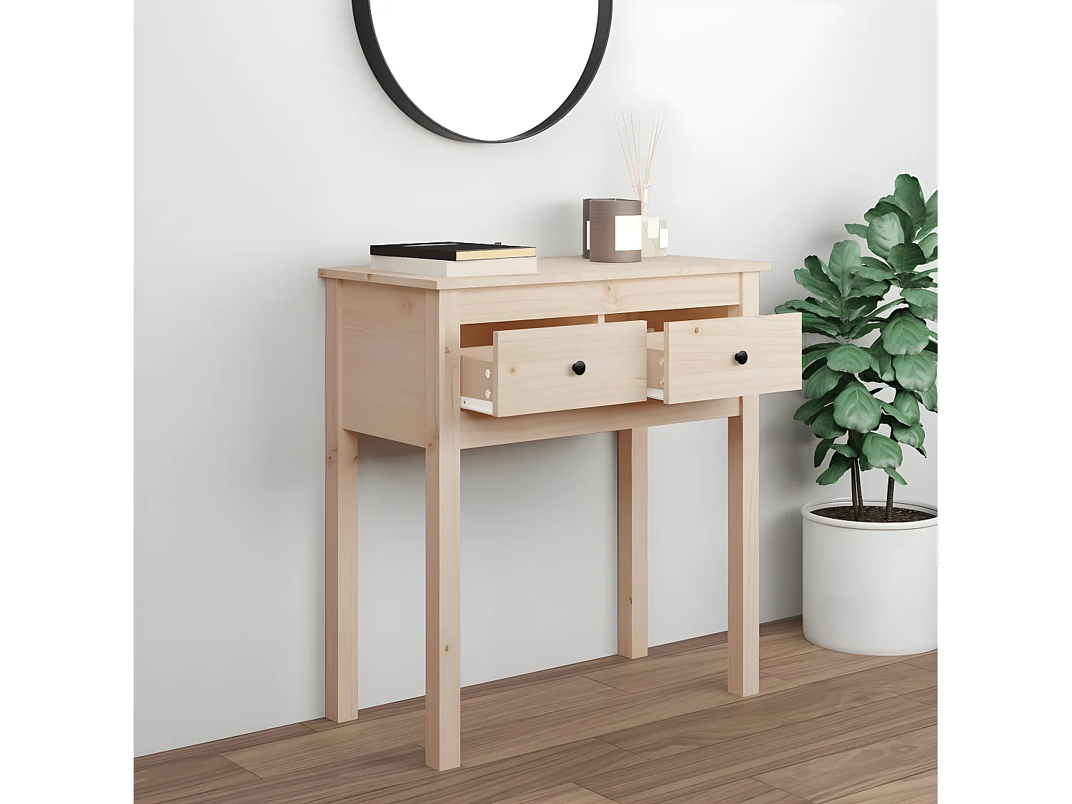 Table console 70x35x75 cm Bois massif de pin GHR68512