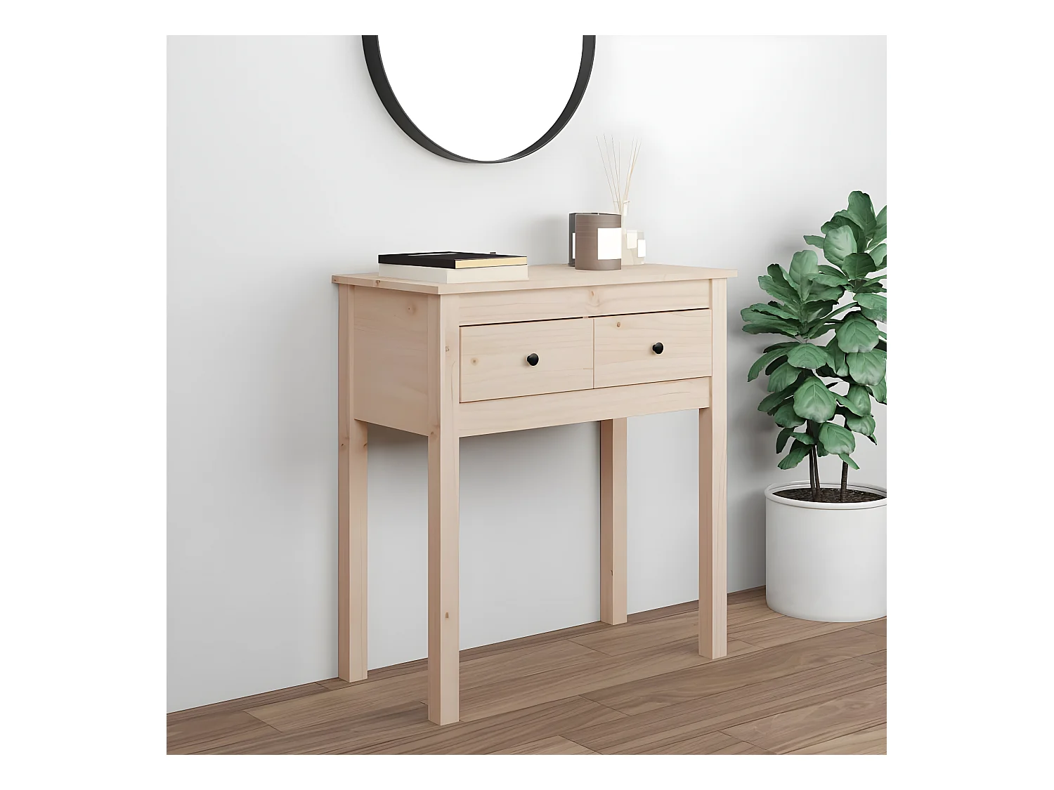 Wandtafel 70x35x75 cm massief grenenhout NL182442