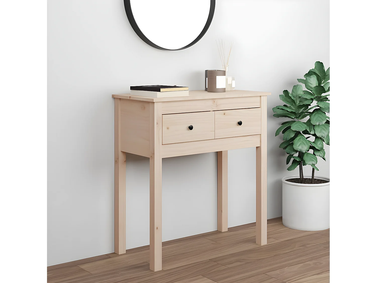 Table console 70x35x75 cm Bois massif de pin GHR68512