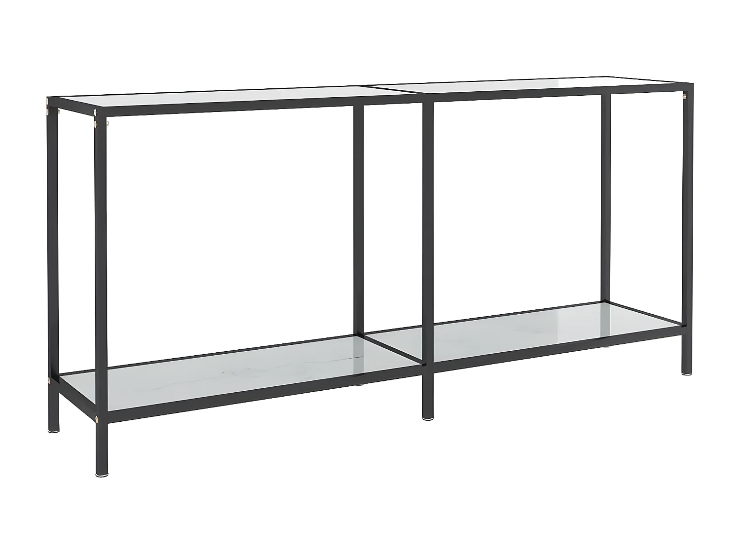 Table console Blanc 160x35x75,5 cm Verre trempé GHR69423