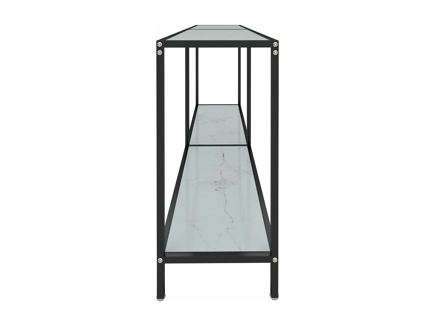 Table console Blanc 160x35x75,5 cm Verre trempé GHR69423