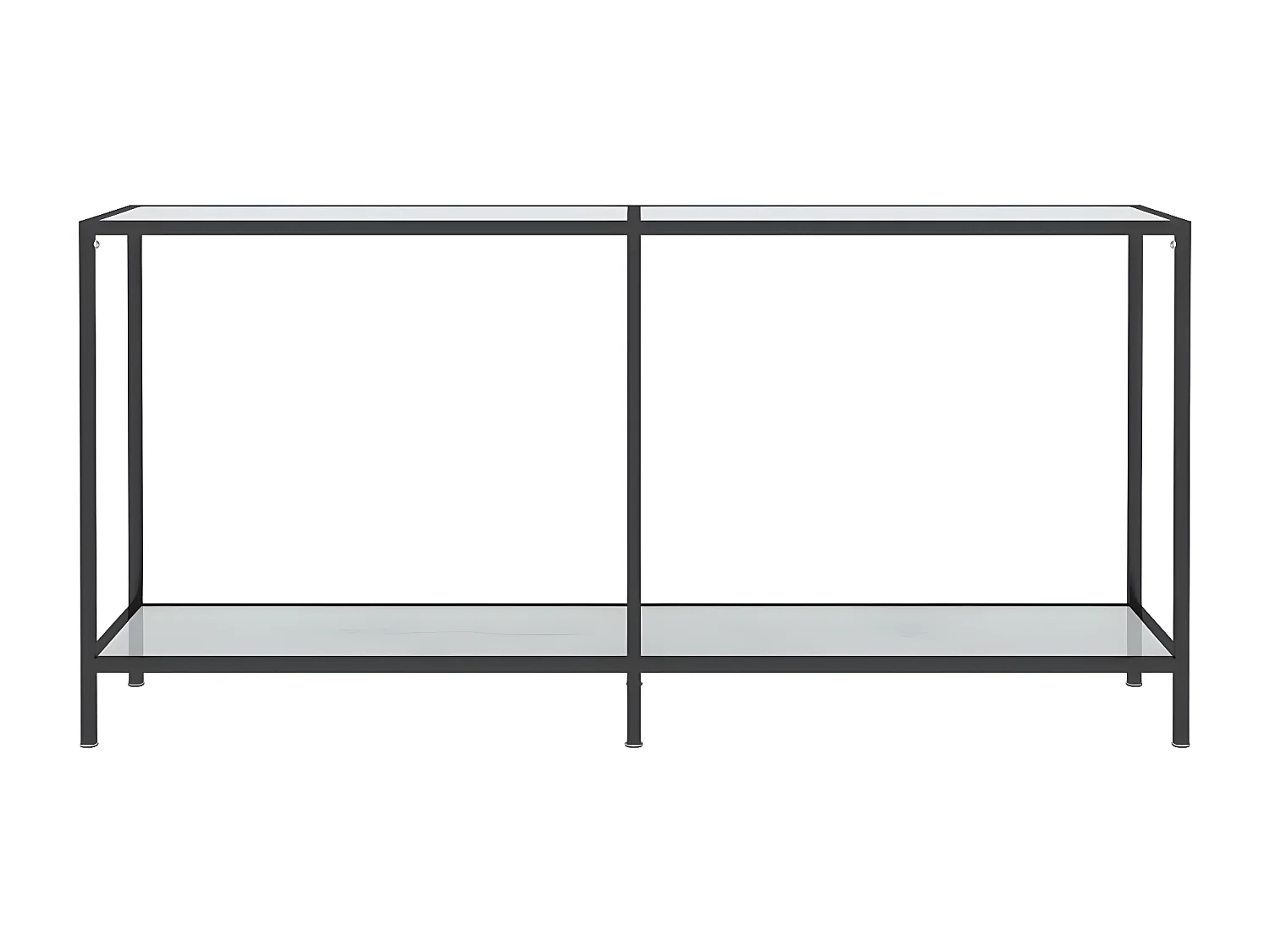 Table console Blanc 160x35x75,5 cm Verre trempé GHR69423