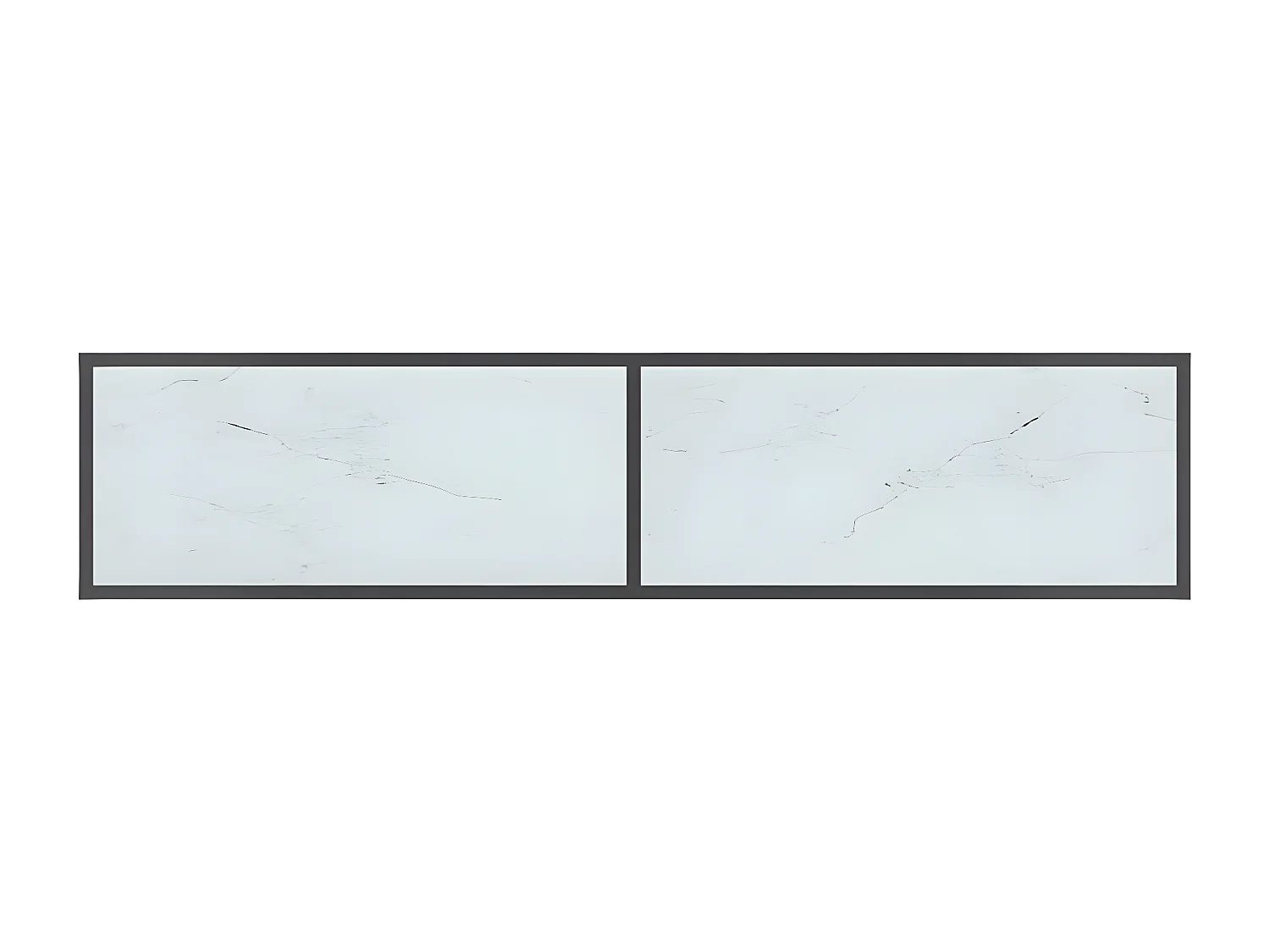 Table console Blanc 160x35x75,5 cm Verre trempé GHR69423