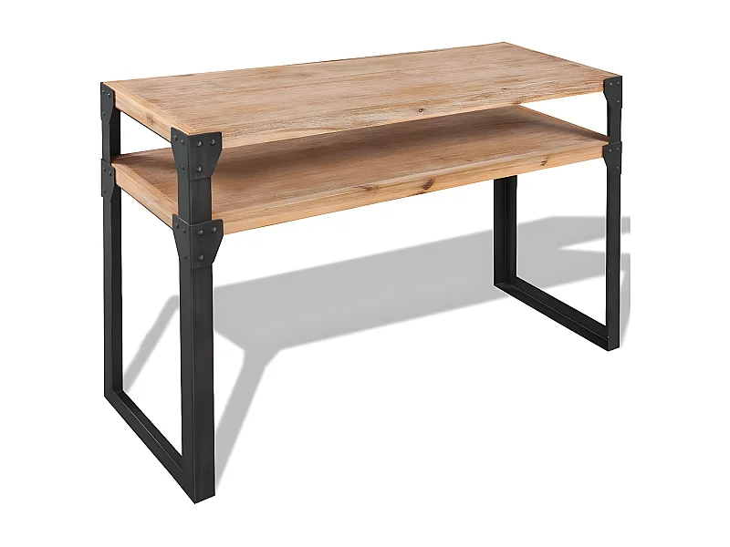 Mesa consola de madera maciza reciclada 120x40x85 cm ES565773