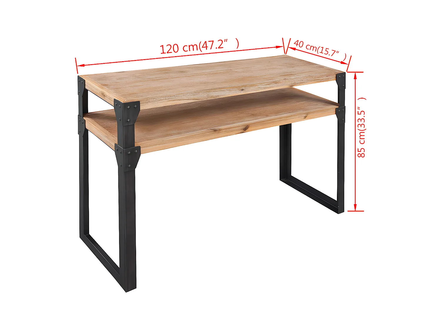 Wandtafel 120x40x85 cm massief acaciahout NL219565