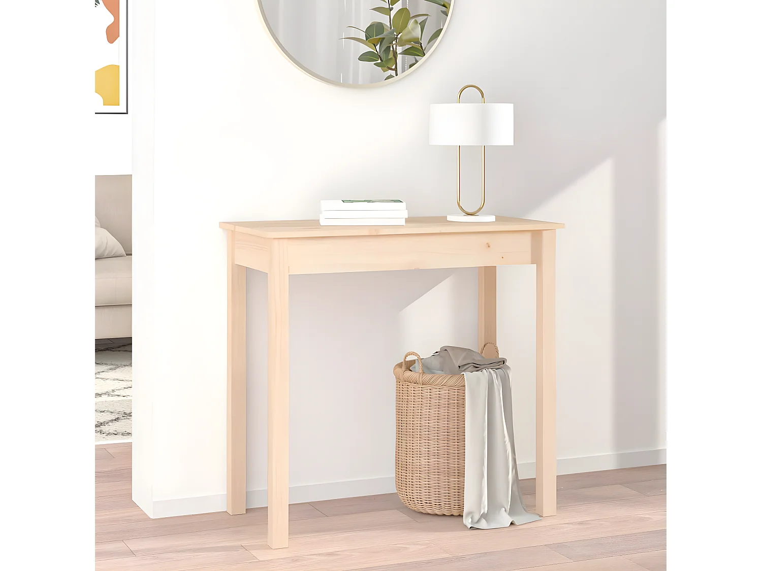 Wandtafel 80x40x75 cm massief grenenhout NL961943