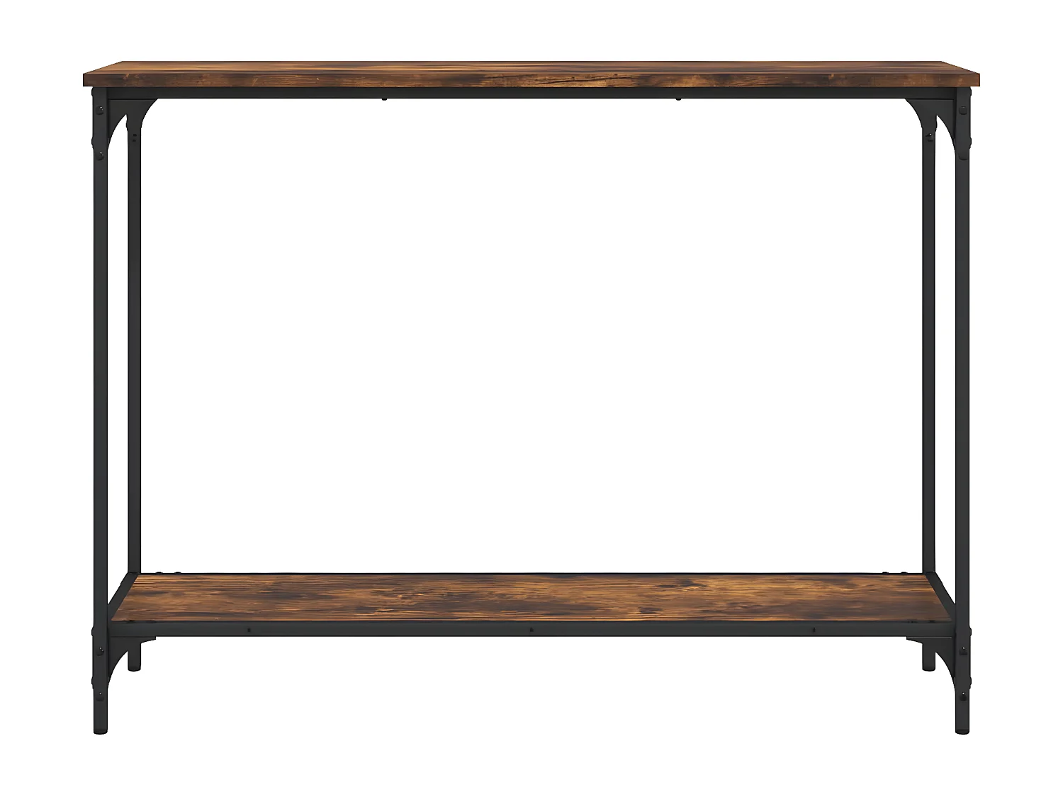 Mesa consola 101x30,5x75cm derivados de madeira carvalho fumado PT643376