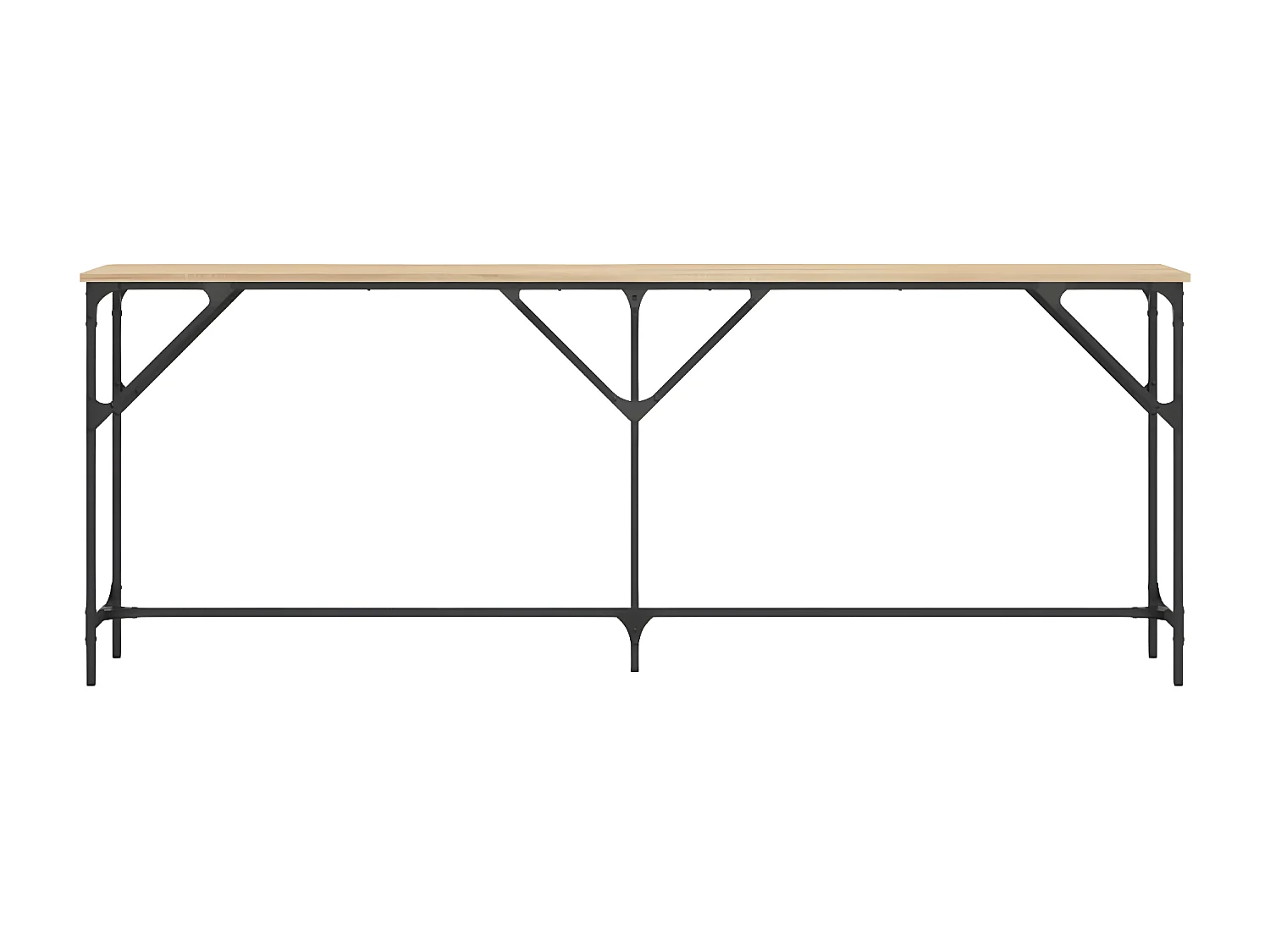 Table console chêne sonoma 200x29x75 cm bois d'ingénierie GHR66432