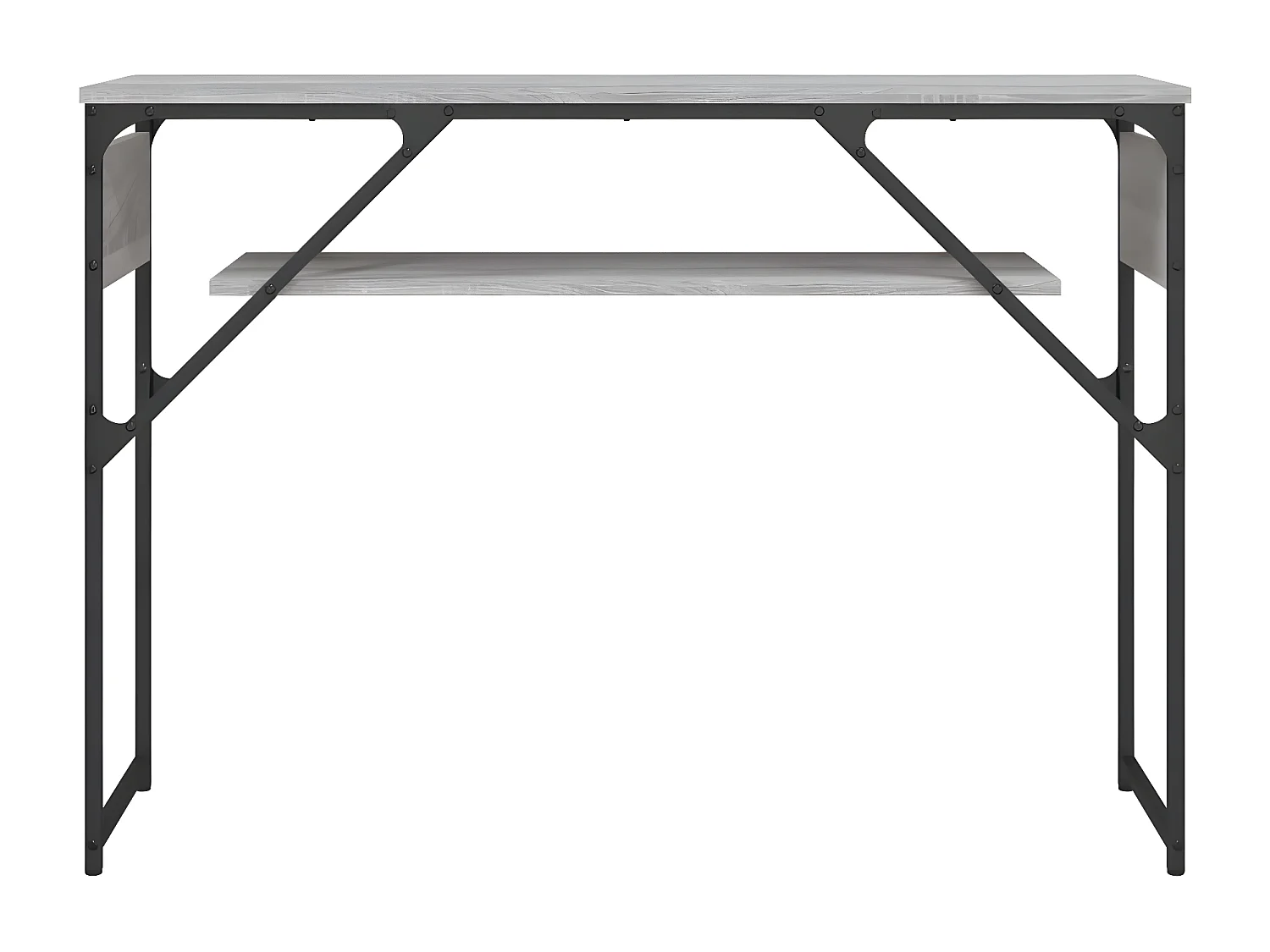 Table console avec étagère sonoma gris 105x30x75 cm GHR90820