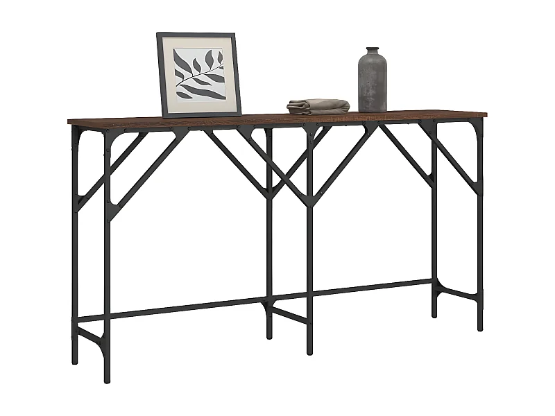 Konsolentisch,Flurtisch Braun Eichen-Optik 140x29x75 cm Holzwerkstoff -gkd214138