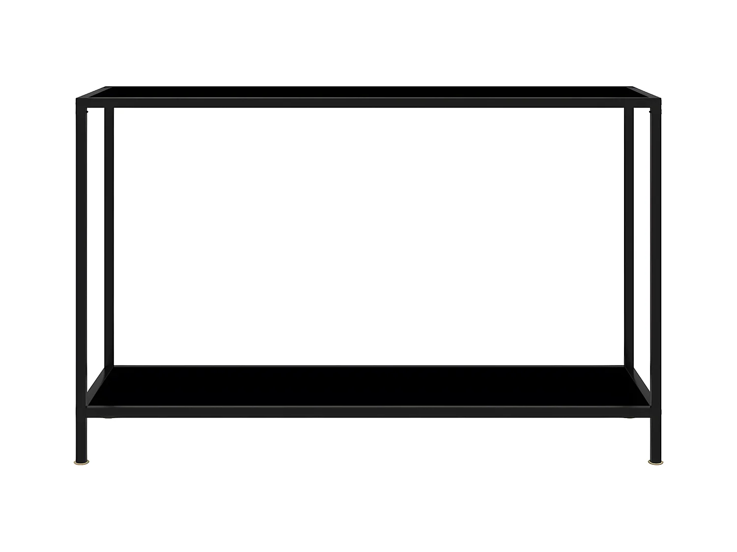 Konsolentisch,Flurtisch Schwarz 120x35x75 cm Hartglas -gkd103797