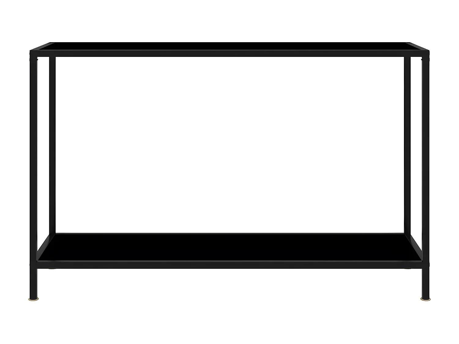 Konsolentisch,Flurtisch Schwarz 120x35x75 cm Hartglas -gkd103797