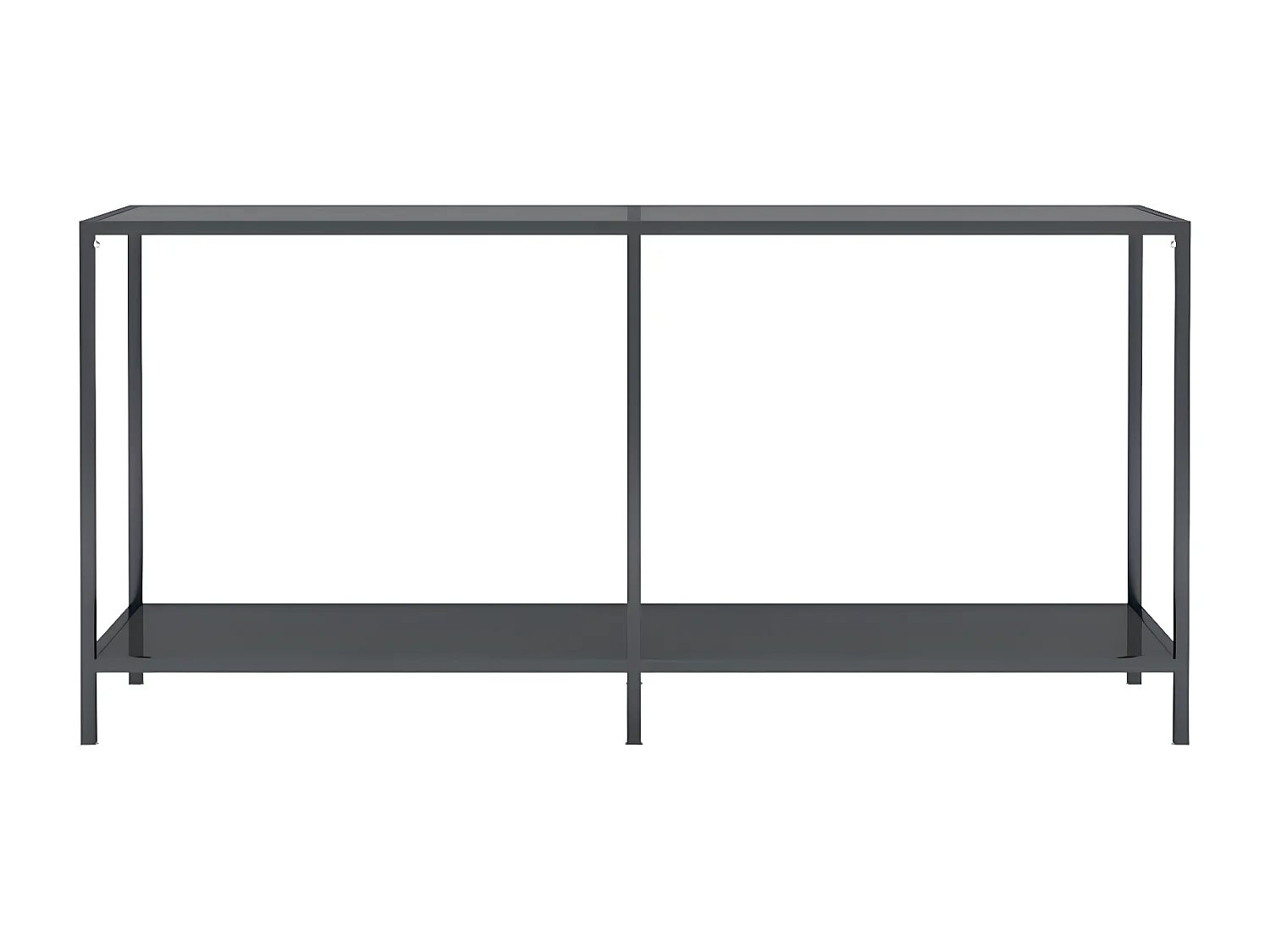 Table console Noir 160x35x75,5 cm Verre trempé GHR24296